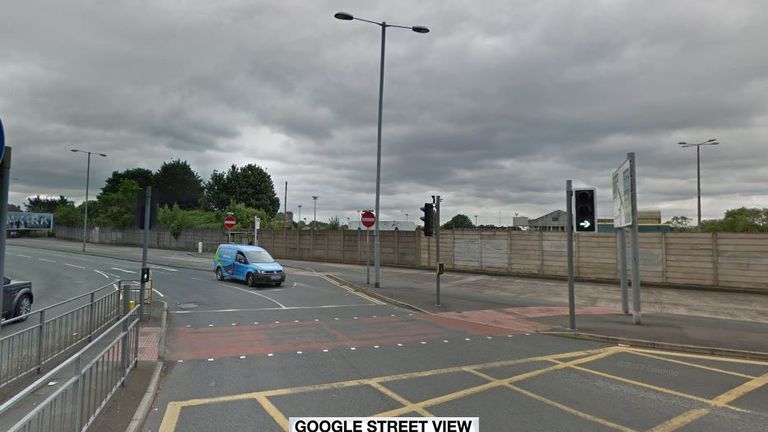 The man hit a lamppost on the junction of Mount Road and Kirkmanshulme Lane