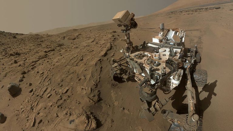 The Mars Curiosity rover takes a selfie