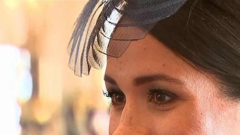 The Duchess of Sussex meets guests at Buckingham Palace reception