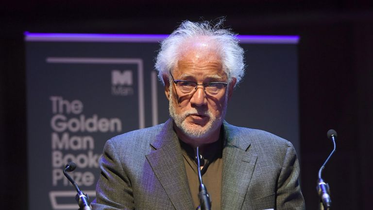 Canadian Michael Ondaatje accepts the Golden Booker Prize