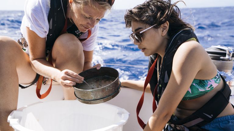 The crew were shocked by the volume of microplastics in the ocean trawl samples