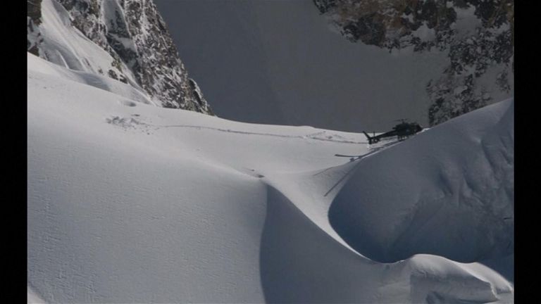 The mountaineers became stranded when their tent was hit by an avalanche