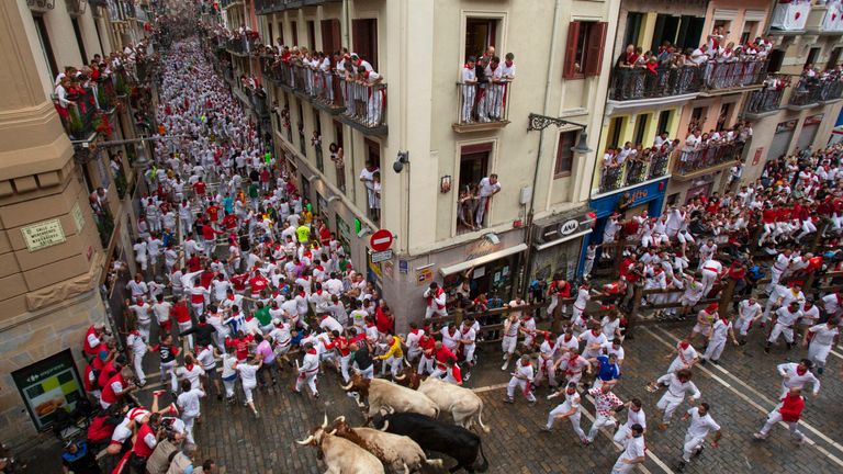 Several injured in Pamplona bull runs on annual festival's fourth day amid  ongoing protests against 'terrifying mob', World News