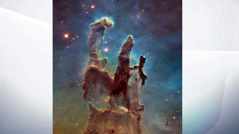 One of the most famous Hubble pictures is the Pillars of Creation