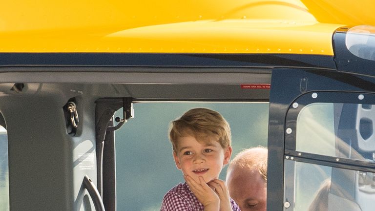 Like his father, Prince George loves flying