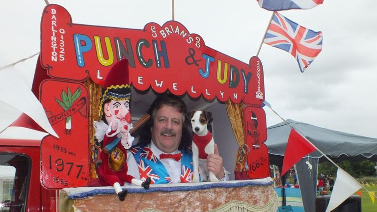 Brian Llewellyn says a school cancelled a booking of his Punch and Judy show over fears that it glorified domestic violence. Pic: Brian Llewellyn/Facebook