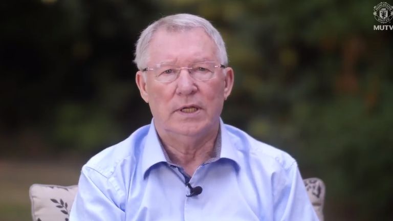 Sir Alex Ferguson thanks well wishers for their support in a video message