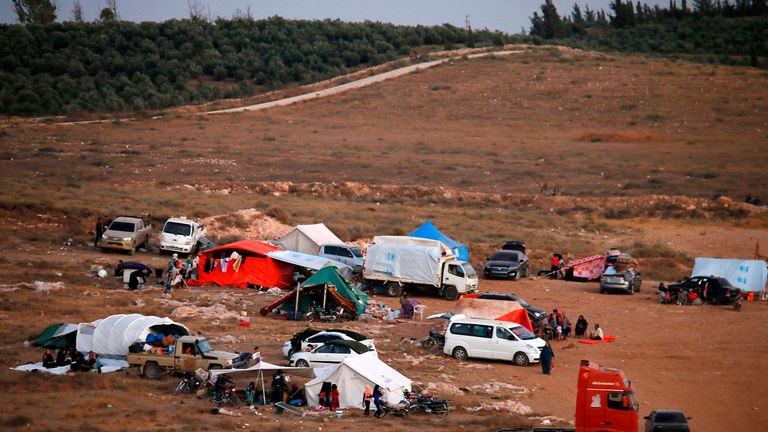 Tens of thousands are stranded at the Syrian border