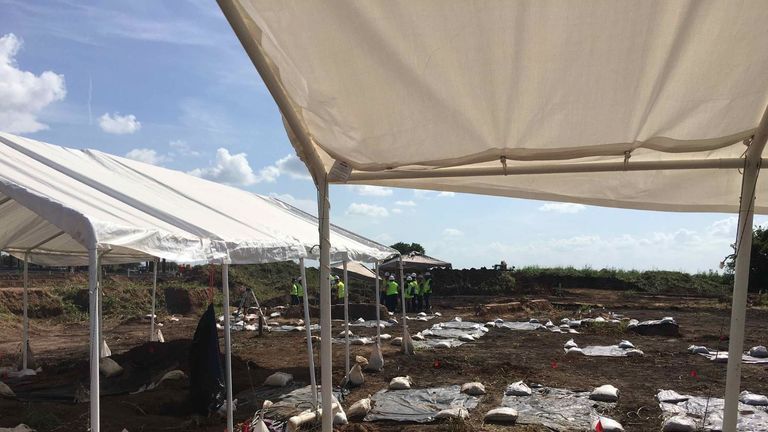 The graves were undergound for more than a century. Pic: Twitter/@FortBendISD
