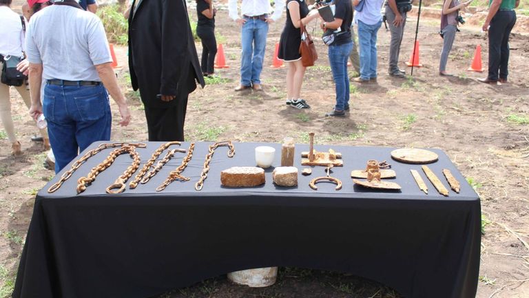 Archaeologists have been examining the area. 
Pic: Twitter/@FortBendISD