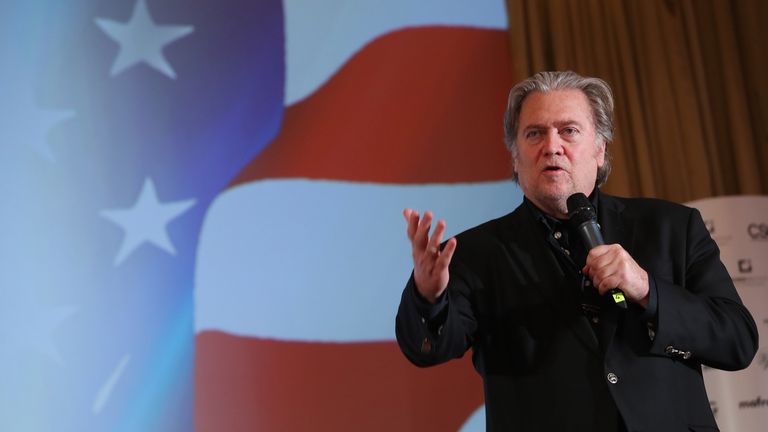 Steve Bannon revealed the tips Mr Trump gave Mrs May