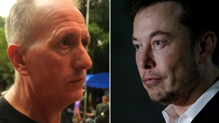 Vern Unsworth (L) and Elon Musk