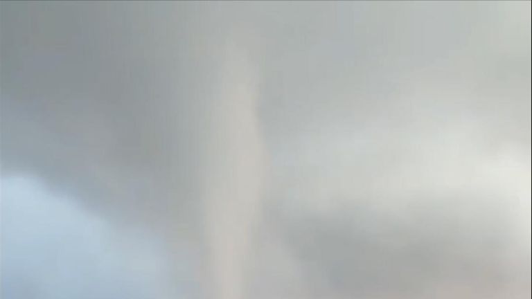 Waterspout forms off Italian coast