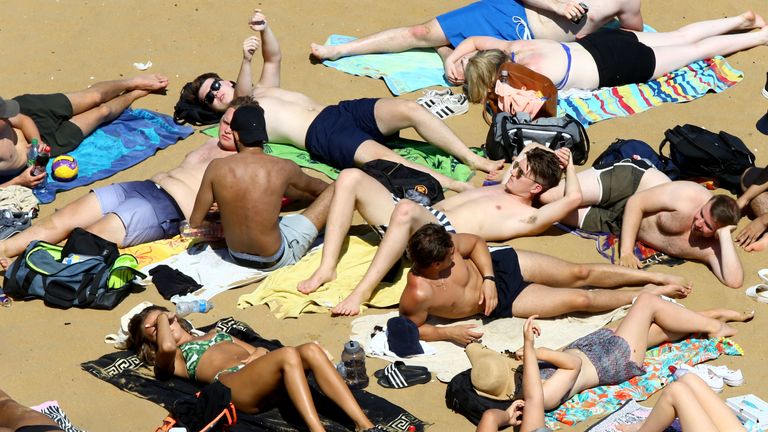 Thousands of people have been enjoying the sunny weather in England