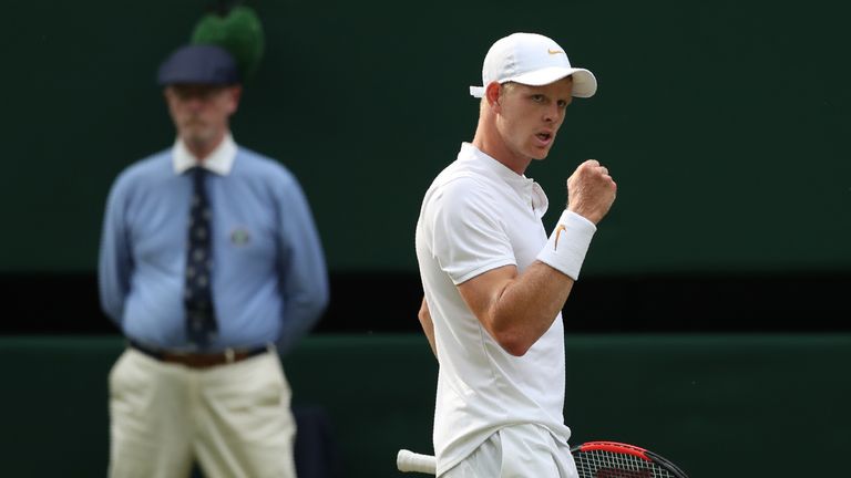 Kyle Edmund&#39;s straight sets victory over Bradley Klahn saw him into the Wimbledon third round for the first time.