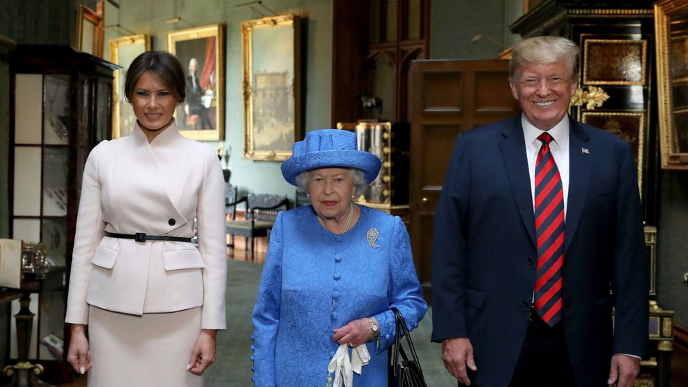 Image result for Trump and Melania met Queen Elizabeth II