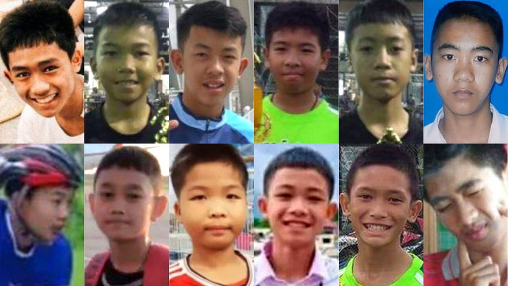 Image result for 12 Boys & Coach rescued from Thailand Cave