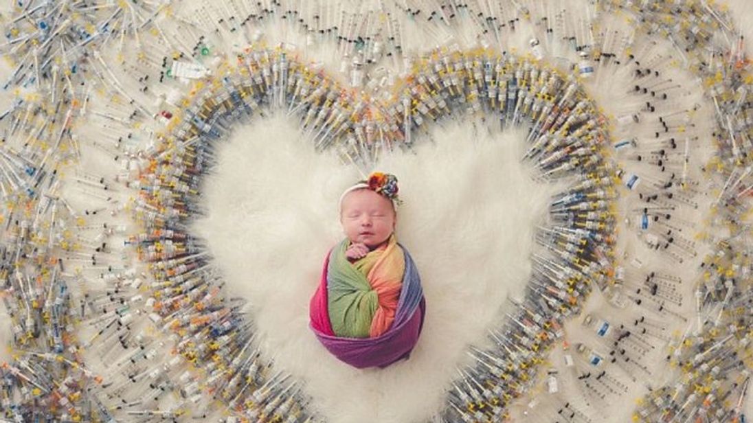 The needles took photographer Samantha Packer an hour to assemble. Pic: Packer Family Photography