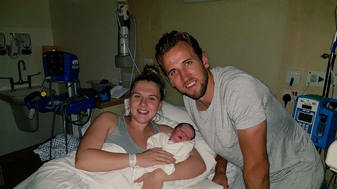 Picture of Harry Kane and wife with their new daughter, Vivienne Jane Kane