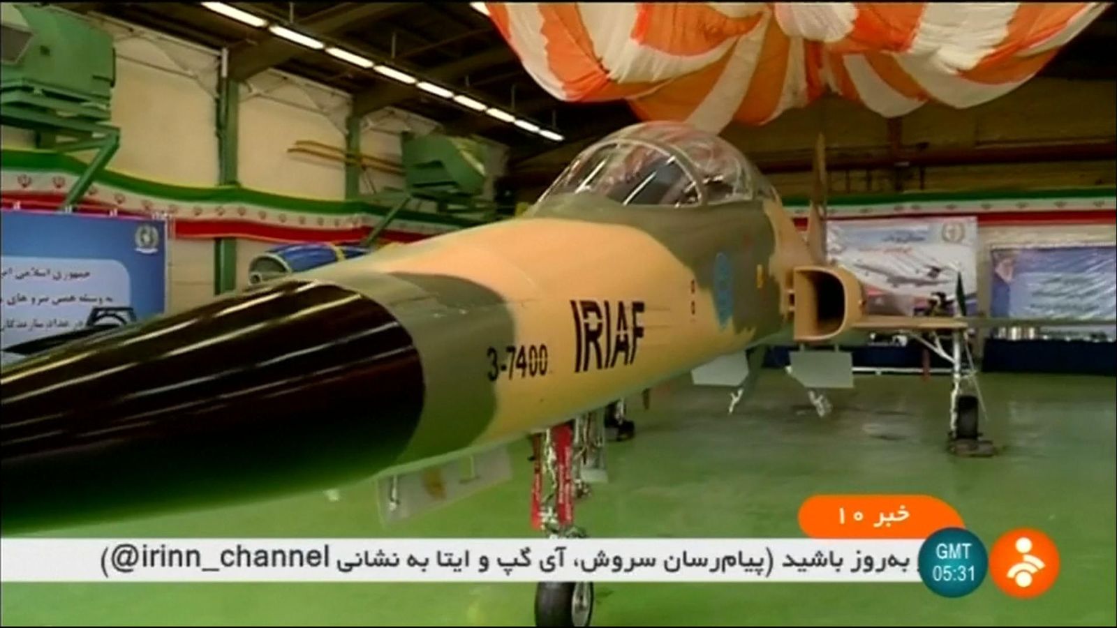 President Rouhani in the cockpit as Iran unveils new fighter jet