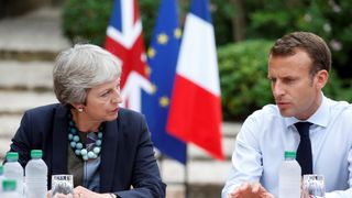 Theresa May and Macron have had discussions at Le Fort de Bregancon off the French Mediterranean coast