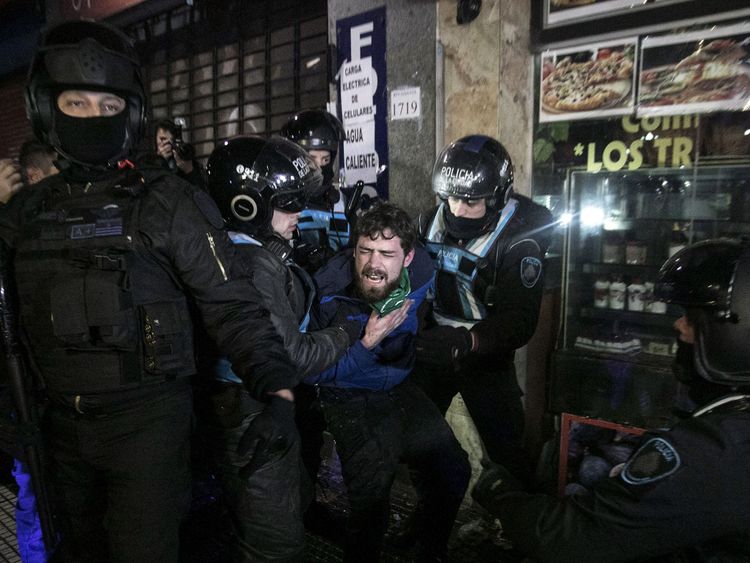 Police arrested some pro-life demonstrators as violence broke out