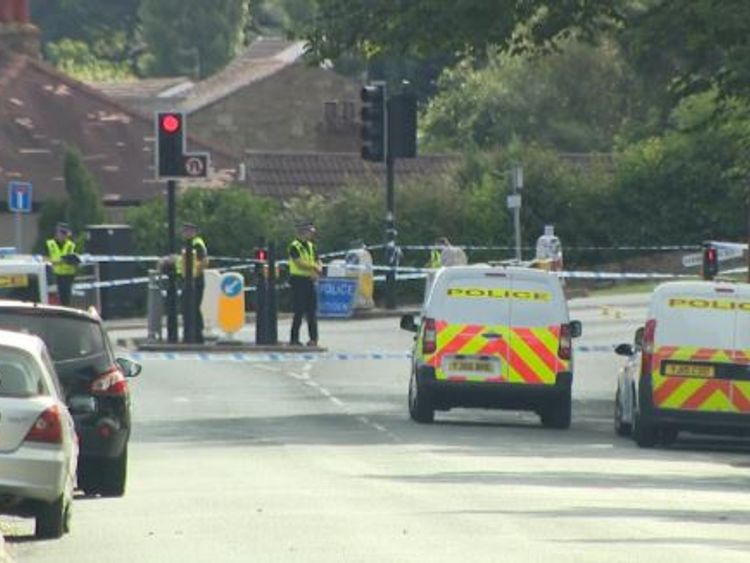 A police cordon was put in place after the crash