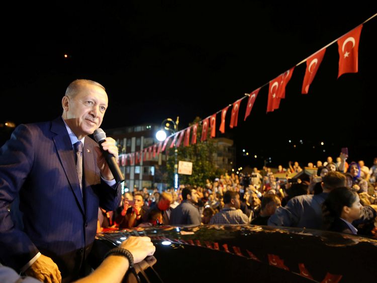 President Erdogan made his comments while addressing supporters in Rize