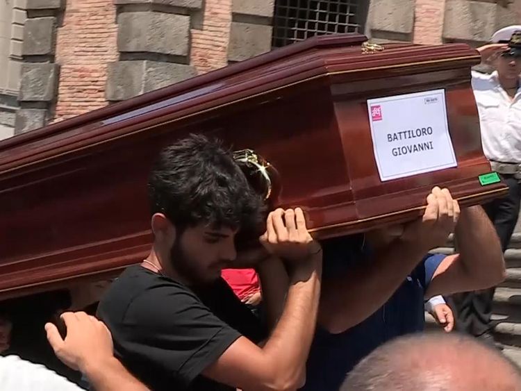 Four of the victims - friends who were driving to France - were buried together