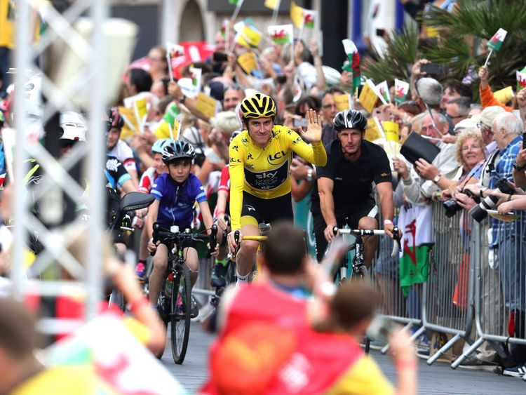 Geraint Thomas During The Homecoming Event In Cardiff Press Association Photo Picture Date Geraint Thomas During The Homecoming Event In Cardiff Press Association Photo Picture Date