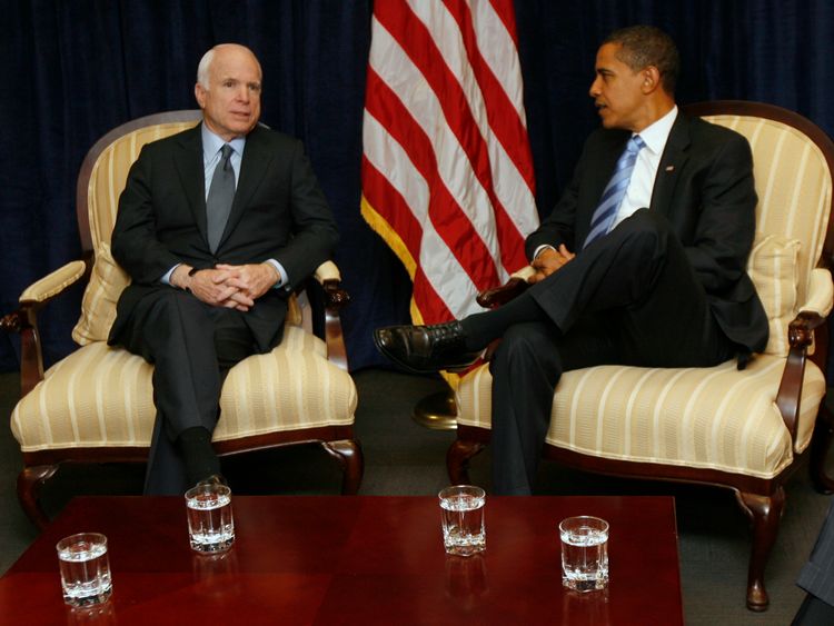 Mr McCain lost out to Barack Obama in the 2008 US election