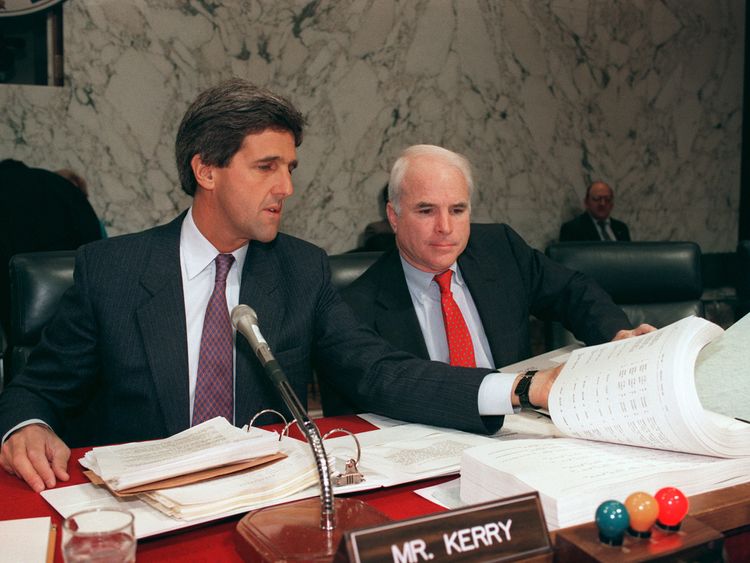McCain and fellow Vietnam veteran John Kerry worked on repatriating those missing in action