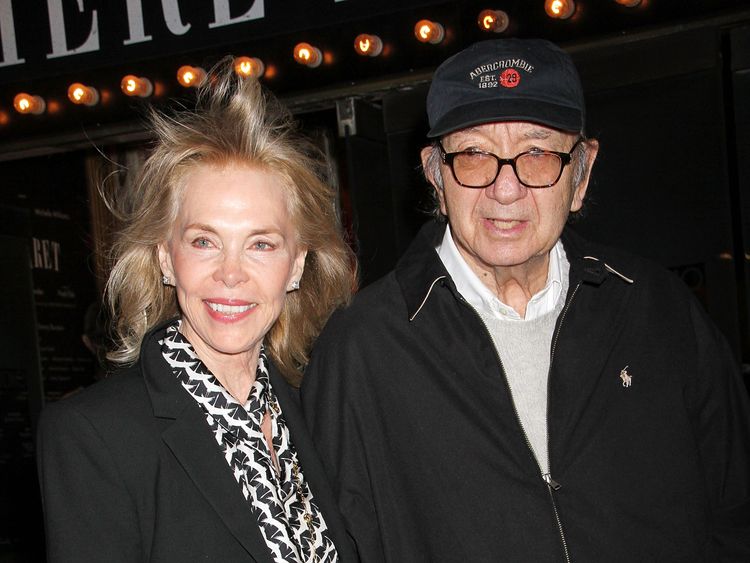 Neil Simon with his wife Elaine Joyce in 2014, who he is survived by