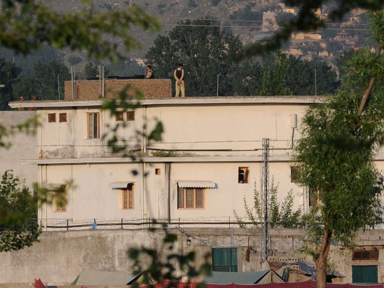 Osama bin Laden's compound in Abbottabad, Pakistan, where he was captured