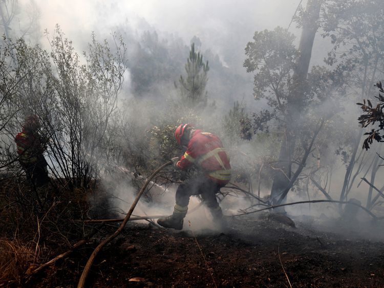 Portugal wildfire spreads towards tourist spots Portugal wildfire spreads towards tourist spots