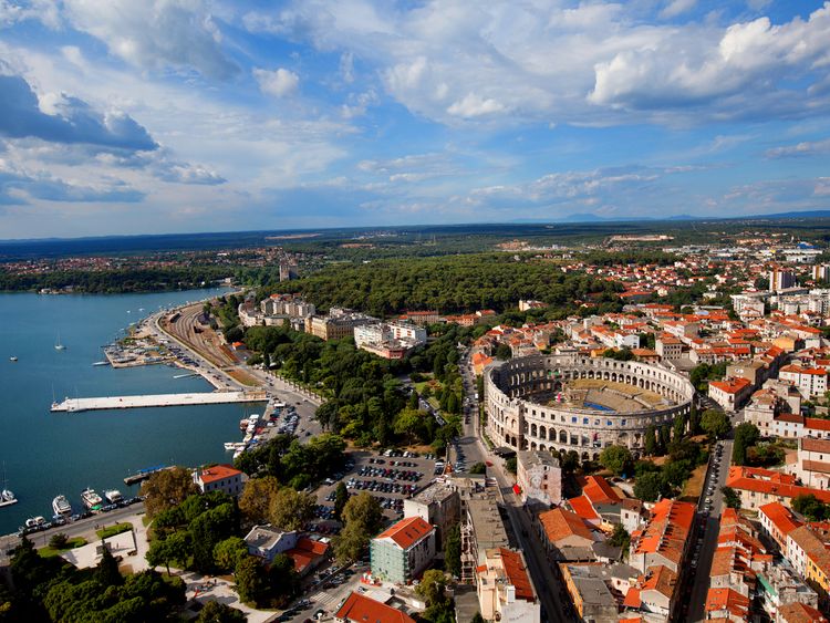 The woman fell off the boat of the coast of Pula in Croatia