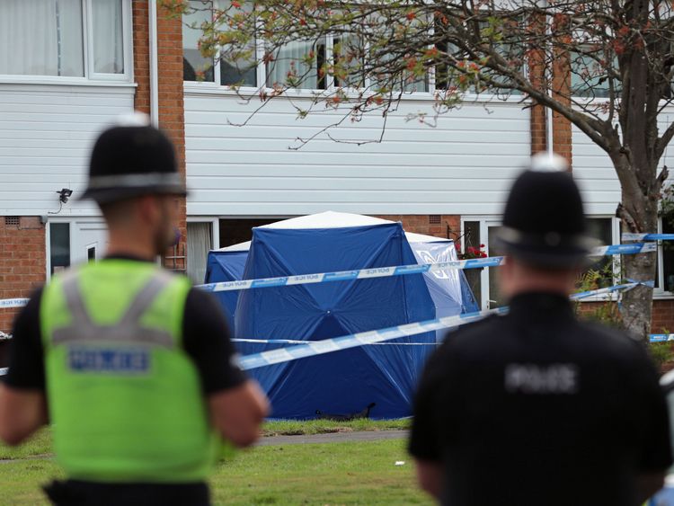 The women were found in Northdown Road, Solihull, in the West Midlands