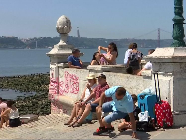 Many people flocked to the waterside in the hope of cooling down