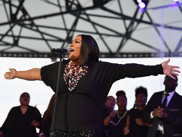 Tasha Page-Lockhart performs during the tribute show