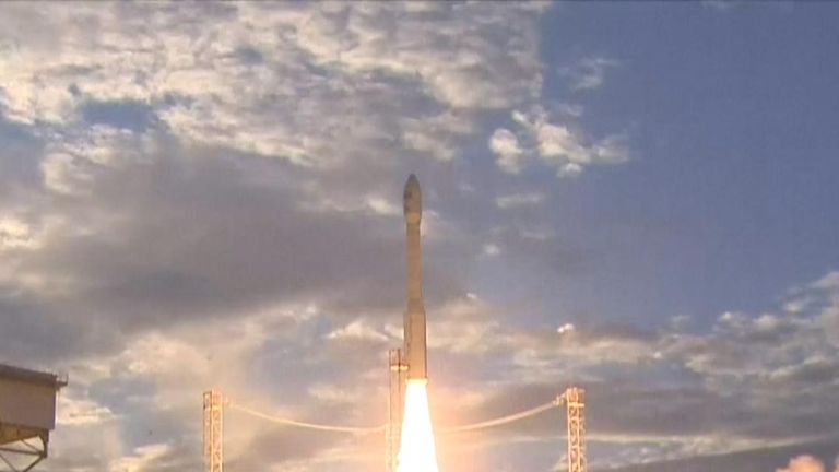 A British-assembled satellite has been launched into space to make the first truly global maps of wind behaviour.