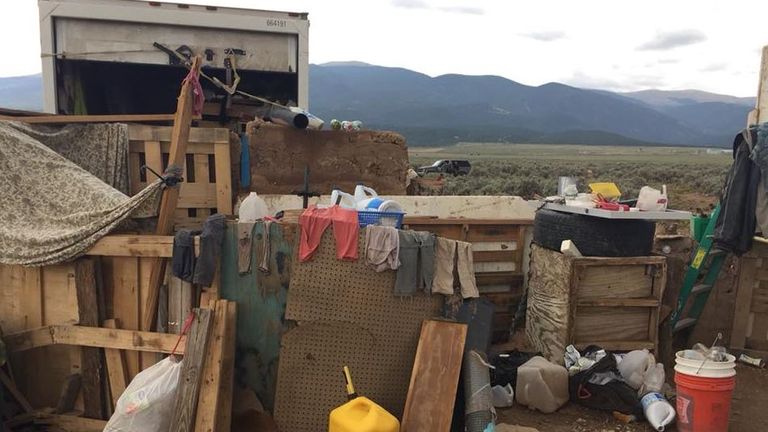 The compound in Amalia, New Mexico, where the children were found. Pic; Taos County Sheriff