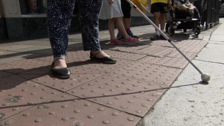 Using a cane helps bring independence to those who are visually impaired