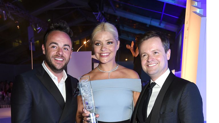 Anthony McPartlin, Holly Willoughby and Declan Donnelly in 2016