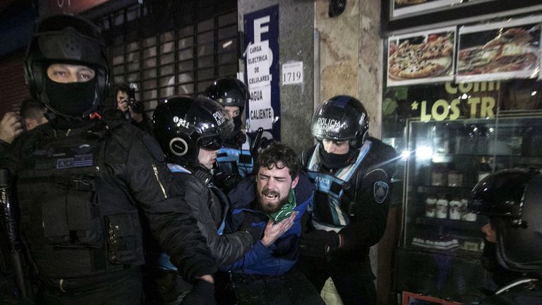 Police arrested some pro-life demonstrators as violence broke out