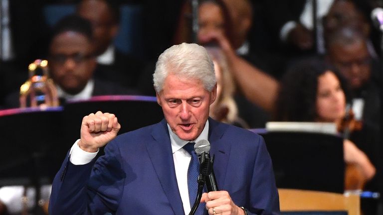 Bill Clinton described himself as a groupie for Aretha Franklin