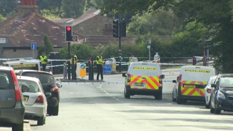 A police cordon was put in place after the crash