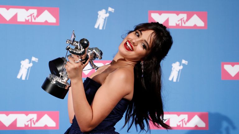 Cuban-born Camila Cabello beat out heavy hitters Beyonce, Bruno Mars and Drake to take home the two top prizes at the MTV Video Music Awards