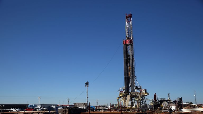 A fracking site in Midland, Texas