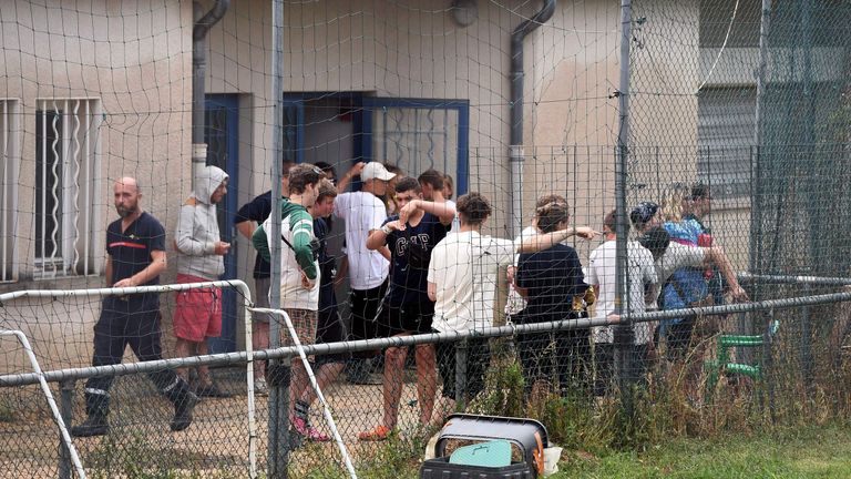 German teenagers evacuated from a flooded campsite in southern France