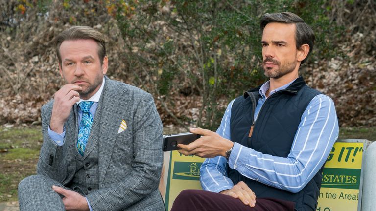 The actor Dallas Roberts as Bob Armstrong, left, in "Insatiable"